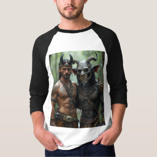人間と動物の友人 Tシャツ