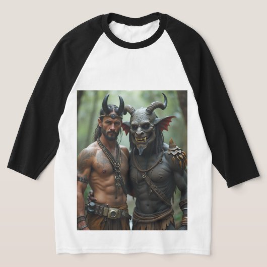 人間と動物の友人 Tシャツ (レイダウン)