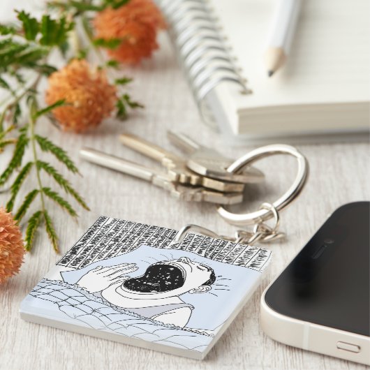 人間と宇宙 キーホルダー (正面右)