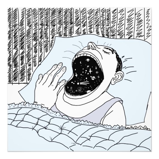 人間と宇宙 フォトプリント            (正面)