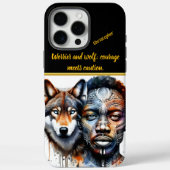 人間と狼の芸術の世界を融合させ鮮やかる Case-Mate iPhoneケース (裏面)