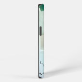 人間と自然のイラストiPhoneケース iPhoneケース (右側面)