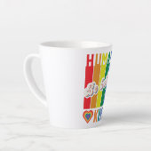 人間と親切の両方 – ヴィンテージレインボーインスパイア カフェラテマグ (左アングル)