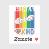 人間と親切の両方 – ヴィンテージレインボーインスパイア シール (シート)