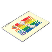 人間と親切の両方 – ヴィンテージレインボーインスパイア ノートブック (左側)