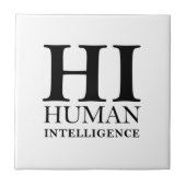 人間とAIのタイポグラフィの概念デザイン タイル (正面)