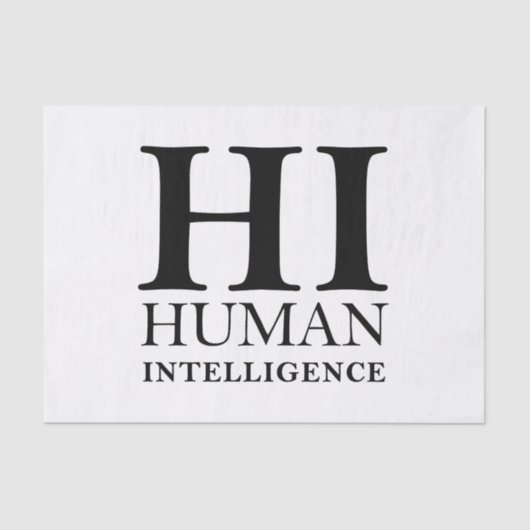 人間とAIのタイポグラフィの概念デザイン 薄葉紙 (正面)