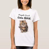 人間なんて最低、猫が至高 Tシャツ (正面)