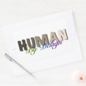 人間によるデザイン平和の愛の平等 長方形シール (封筒)