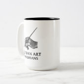 人間による人間のためのアート ツートーンマグカップ (正面左)