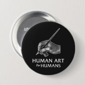 人間による人間のためのアート 缶バッジ (正面&裏面)
