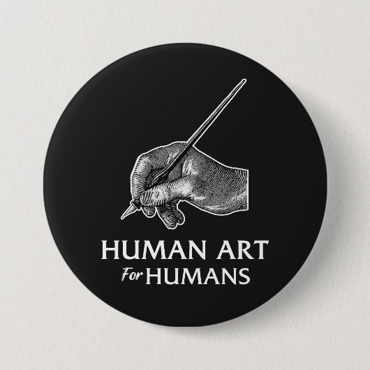 人間による人間のためのアート 缶バッジ (正面)