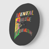 人間に対する数学の精神的虐待 ラージ壁時計 (傾斜)