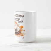 「人間に有害もし飲み込み」 コーヒーマグカップ (中央)