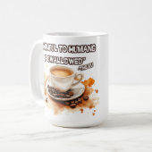 「人間に有害もし飲み込み」 コーヒーマグカップ (正面左)