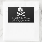 人間に過ぎず海賊 長方形シール (バッグ)