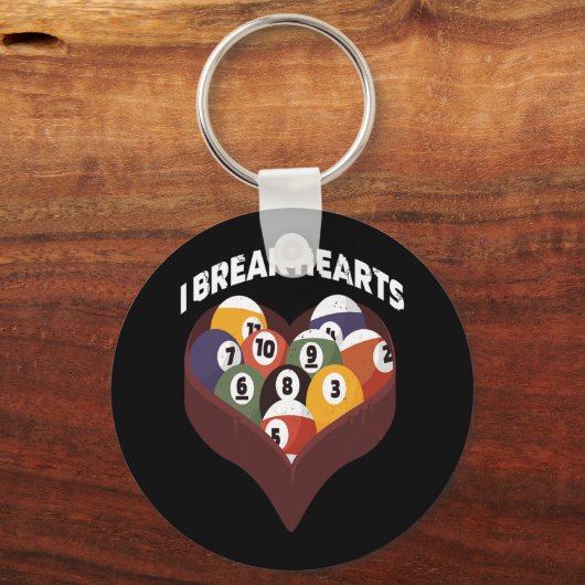 人間のおもしろいビリヤード進化8 LlプールキューStic キーホルダー (正面)