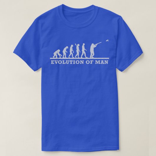 人間のおもしろい鳩の進化 Tシャツ (デザイン正面)