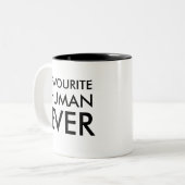 人間のお気に入りの絶えずマグカップ |バレンタインデーのプレゼント ツートーンマグカップ (正面左)