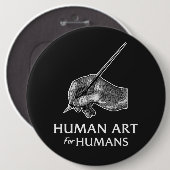 人間のためのアート 缶バッジ (正面&裏面)