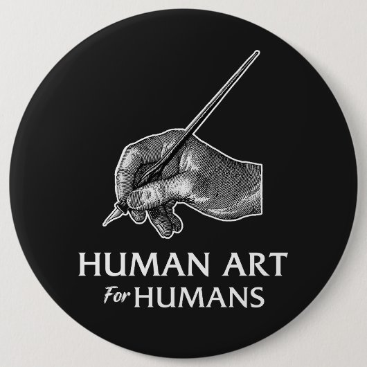 人間のためのアート 缶バッジ (正面)