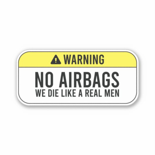 人間のように死ぬエアバッ実在グはない シール (正面)