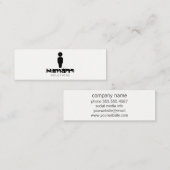 人間のアイコン スキニー名刺 (正面/裏面)