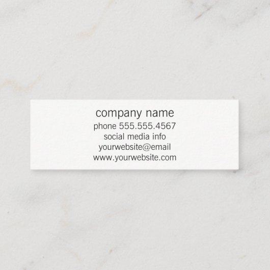 人間のアイコン スキニー名刺 (裏面)