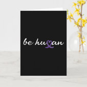 人間のオレンジ色のシャツの日 カード (黄色い花)