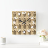 人間のキャノンボールのヴィンテージのサーカスの出し物のビクトリア時代の人 スクエア壁時計 (ホーム)