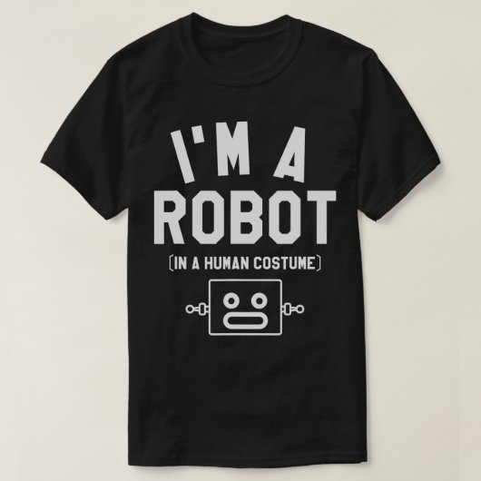 人間のコスチューム・ロボティクス・サイエンス・エンングのロボット Tシャツ (デザイン正面)