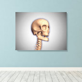 人間のスカルと脊髄の概念図2 キャンバスプリント (インサイチュ (ウッドフロア))