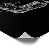 人間のスカルと顎解剖学プリント ポスター (角)