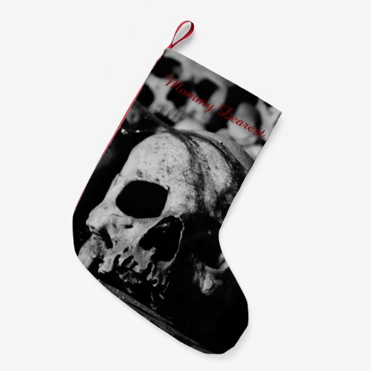 人間のスカルのコレクション スモールクリスマスストッキング (正面 (吊り時))