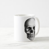 人間のスカルのコーヒー・マグ コーヒーマグカップ (正面右)