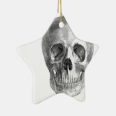 人間のスカルの解剖学のスケッチのスケッチ セラミックオーナメント (右)