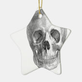 人間のスカルの解剖学のスケッチのスケッチ セラミックオーナメント (左)