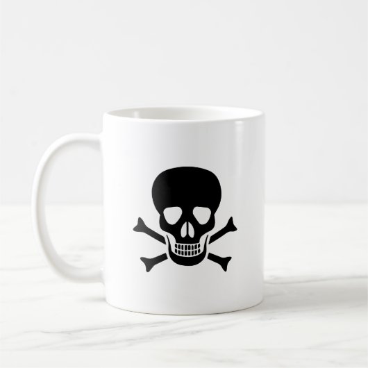 人間のスカル コーヒーマグカップ (左)