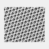 人間のスカル フリースブランケット (正面(横))