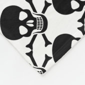 人間のスカル フリースブランケット (角)