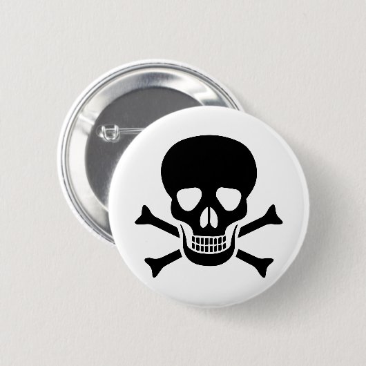 人間のスカル 缶バッジ (正面&裏面)