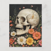 人間のスカル（花） ポストカード (正面)