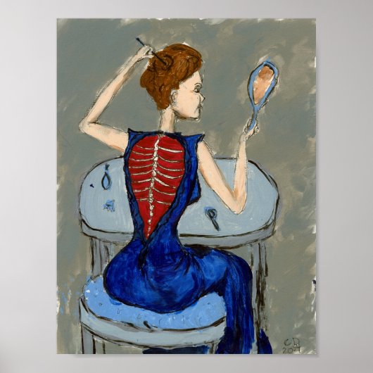 人間のスーツは絶対黒#2をスキャン ポスター (正面)