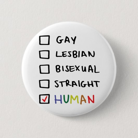 人間のチェックリスト 缶バッジ (正面)