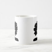 人間のデジタルキャラクターポートレート（読み取り付き） コーヒーマグカップ (中央)