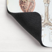 人間のハートおよび肺のヴィンテージの解剖学 マウスパッド (コーナー)