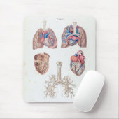 人間のハートおよび肺のヴィンテージの解剖学 マウスパッド (マウス)