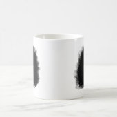 人間のハートのカーボンブラックそして暗闇 コーヒーマグカップ (中央)