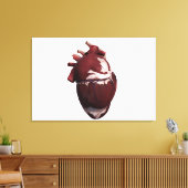 人間のハートの三次元離れ表示 キャンバスプリント (インサイチュ (リビング))