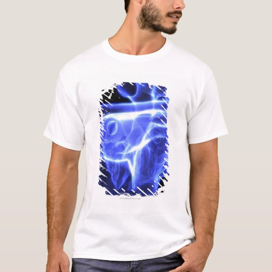 人間のハートの発光性の眺め Tシャツ (正面)